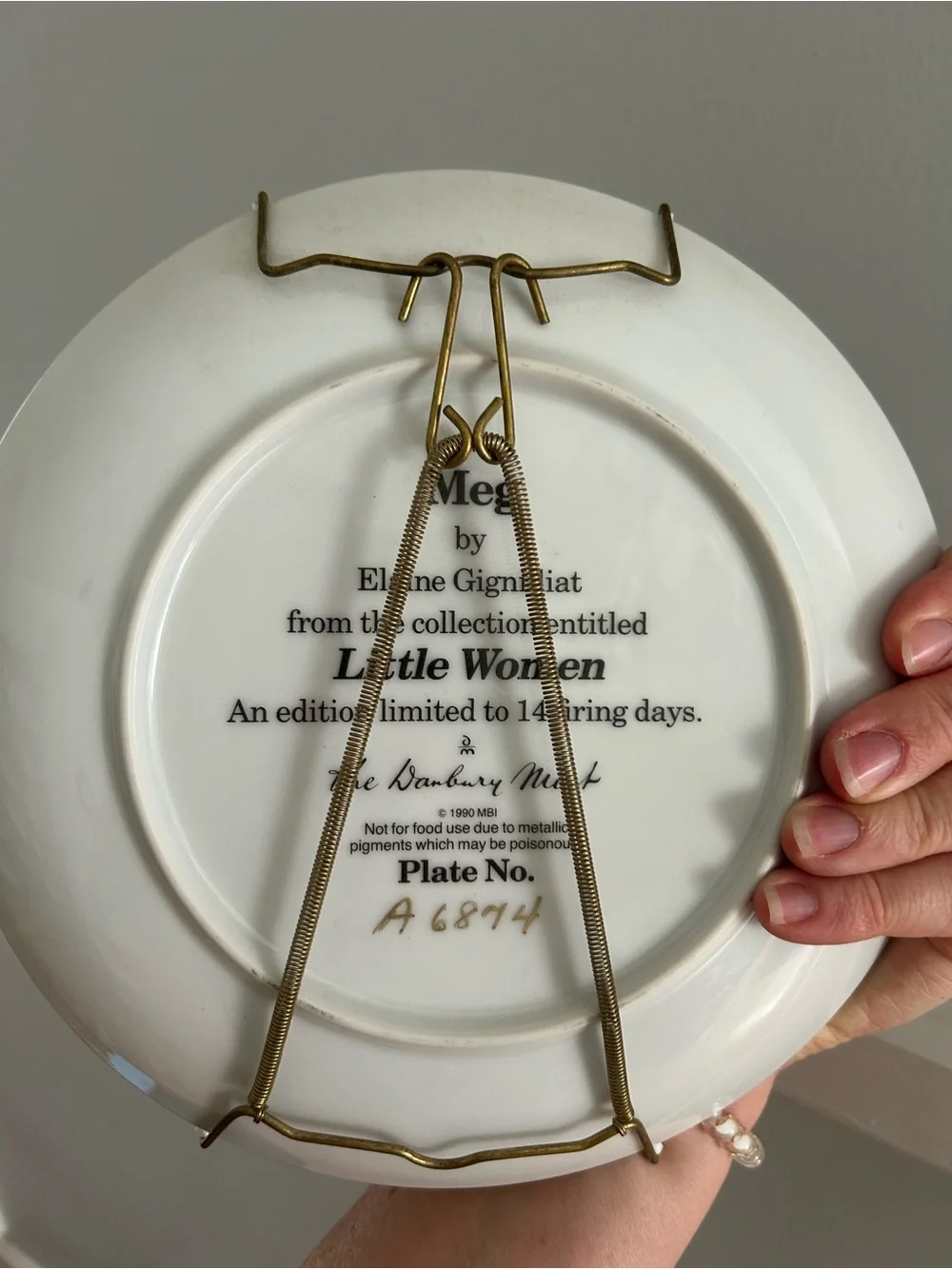 Danbury Mint Little Women Collector Plates Set of 5 Meg Jo Beth Amy Wedding 1990